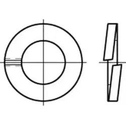 DIN 127 Federst. B 10 galvanisch verzinkt gal Zn S