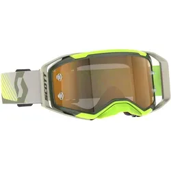 Scott Prospect 2.0 AMP Chrome - Dunkelgrün/Neon-Grün Gold-Getönt, Crossbrille - Sportbrillen mit innovativem Quick Lens Release System für blitzschnellen Scheibenwechsel und 100% UV-Schutz, ideal für anspruchsvolle Fahrer.