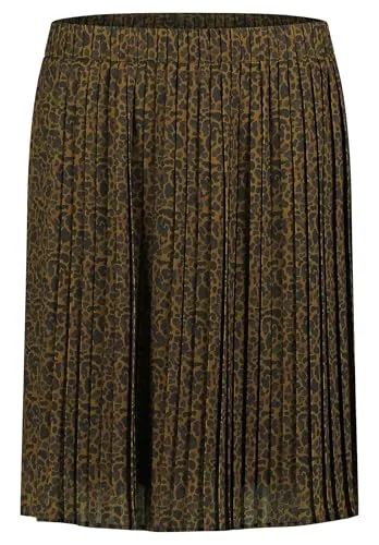 Cartoon Damen Plisseerock mit Print Schwarz/Braun, Größe 40 - Feminin plissierter Rock mit animalischem Muster, ideal für trendbewusste Frauen. Schwingender Schnitt sorgt für Bewegungsfreiheit und Stil.