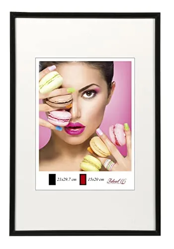 IDEAL TREND Photo Style Kunststoff Bilderrahmen Fotorahmen Wanddeko Collage Foto Poster: Farbe: Schwarz | Format: 30x40