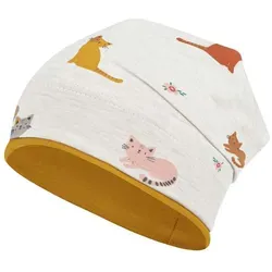 Smarilla Jerseymütze Mädchenmütze Übergangsmütze Stoffmütze beige|gelb 50-52