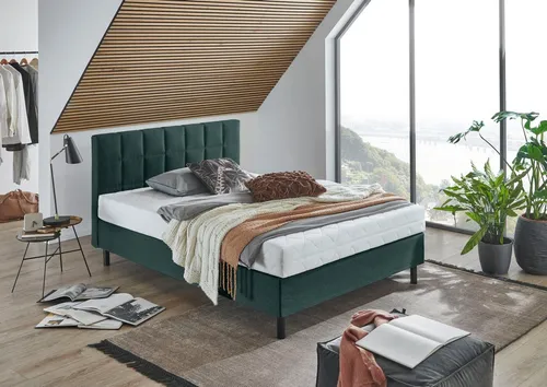 ATLANTIC home collection Boxbett Nikola, Massivholzfüßen, mit / ohne Matratze, in H2 und H3 erhältlich