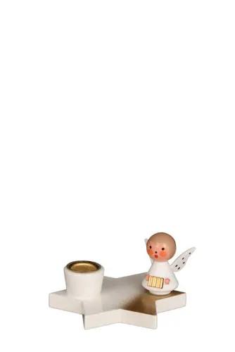 Christian Ulbricht Dekofigur Ulbricht Tischlicht 'Leuchter Engel auf Stern weiss - 3cm' -