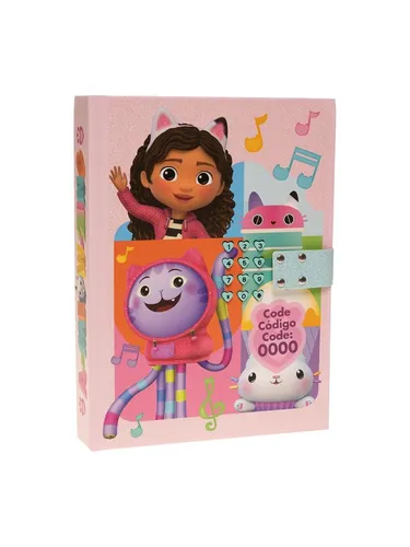Euromic GABBY'S DOLLHOUSE Diary mit Geheimcode - Notizbuch für kreative Kinder, enthält einen geheimen Code für exklusive Inhalte und Abenteuer im Gabby's Dollhouse.