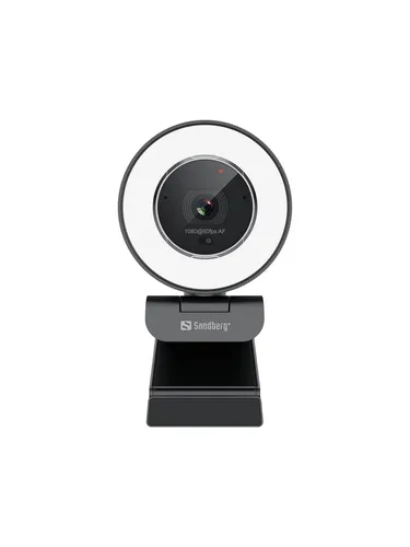 Sandberg Streamer USB Webcam Pro Elite - Webcam mit 2K Full HD und 30 fps, ideal für Streaming und Gaming. Autofokus, Lichtkorrektur und rauschreduzierendes Mikrofon sorgen für beste Bild- und Tonqualität.