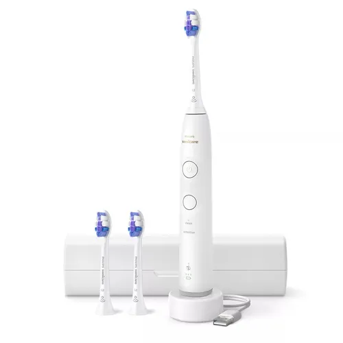 Philips Sonicare 6100 Schallzahnbürste - Erleben Sie sanfte Reinigung mit der Philips Sonicare 6100: 2 Putzmodi, 3 Intensitätsstufen und intelligente Andruckkontrolle für optimale Mundpflege. Inklusive Reiseetui und 3 Bürstenköpfen.