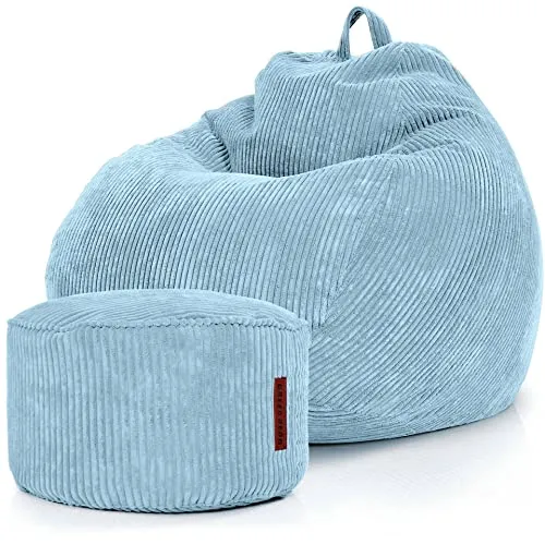 Green Bean® XXL Sitzsack & Pouf Set in blau von Green Bean