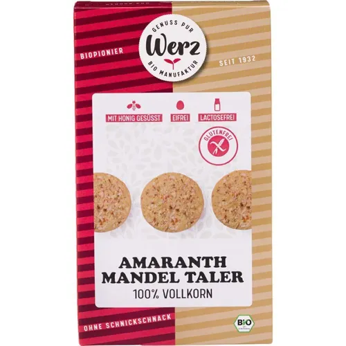 4-Korn Amaranth Mandel-Taler - glutenfrei 125g | WERZ