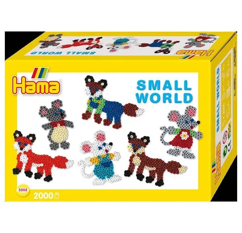 Hama Bügelperlen Hama Geschenkpackung Kleine Welt, Maus/Fuchs, Midi-Bügelperlen