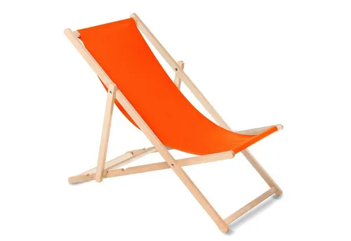 Green Blue Klappbarer Liegestuhl aus Buchenholz (Orange) - Liegen für Garten oder Strand, aus hochwertigem Buchenholz mit dreistufiger Rückenverstellung und bis zu 110kg Tragkraft, ideal für entspannte Stunden im Freien.