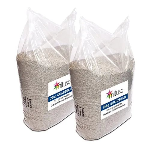 Streusand 2x 25Kg Quarz-Sand 0,4-0,8 mm Körnung von mituso