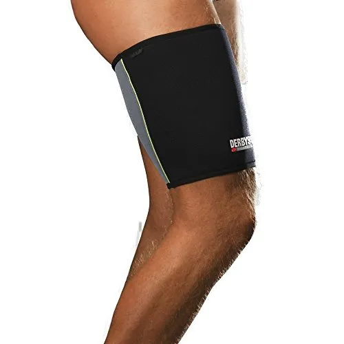 DERBYSTAR Bandage PROTECT CARE OBERSCHENKELSCHUTZ XL, schwarz/grau/lime, XL, 7300