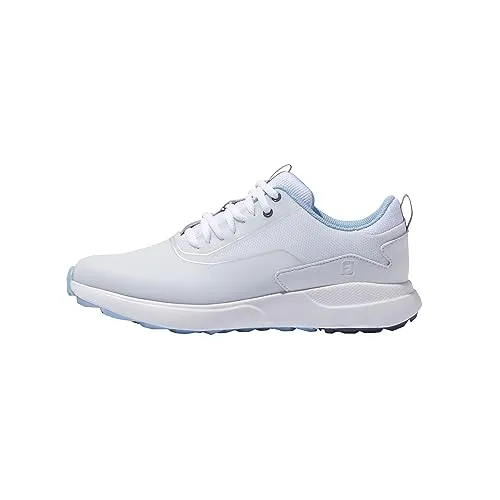 FootJoy Damen Performa Golfschuh – Weiß/Blau, 40 EU Weit von FootJoy