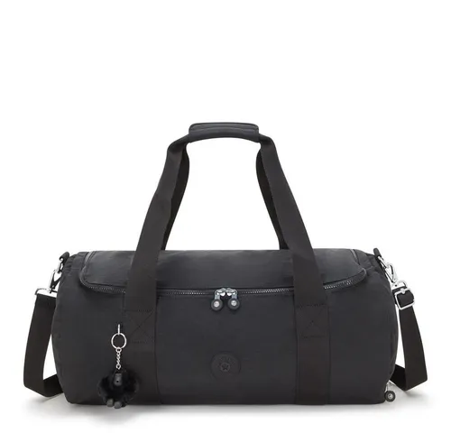KIPLING ARGUS S Black Noir Weekender - Kleine Reisetasche mit Schuhfach, ideal für Wochenendausflüge oder Fitnessstudio. Wasserabweisend und mit verstellbarem Schultergurt für optimalen Komfort.