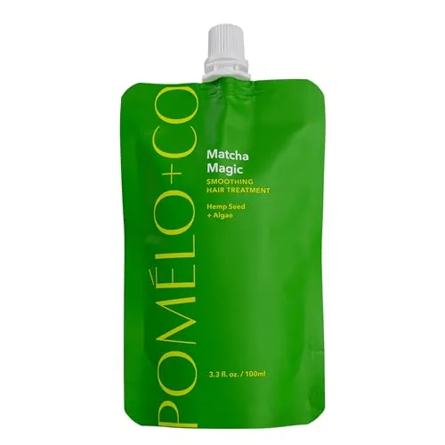 Pomélo+Co Pflegende und volumengebende Pre-Shower Haarmaske mit Aminosäuren, Algen und Hanfsamen/Haarpflege für feines Haar/Matcha Magic 100ml