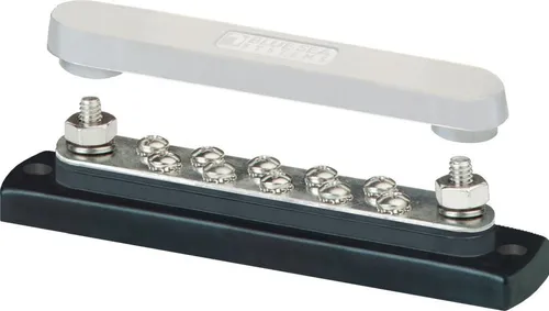 BLUE SEA - Sammelschiene 150A - 2 Bolzen Ø 6,3 mm + 10 Ansch