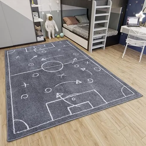 Hanse Home Adventures Kinderteppich Fußball in grau von Hanse Home