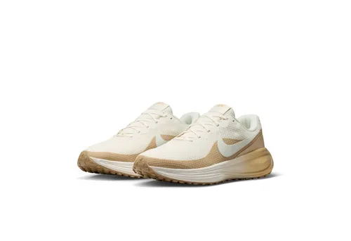 Nike REVOLUTION 8 WIDE Laufschuh beige 43 EU - Sportlicher Laufschuh mit atmungsaktivem Obermaterial und hoher Dämpfung für angenehmes Laufen. Ideal für neutrale Pronation und mit weiten Passform für optimalen Komfort.