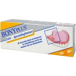 Bonyplus SWC Spezial Zahnprothesenhaftmittel Set 1 ST - Arzneimittel für komplette Kunststoff-Zahnprothesen, sorgt für sicheren Halt und Komfort. Ideal für die regelmäßige Anwendung und einfache Handhabung.