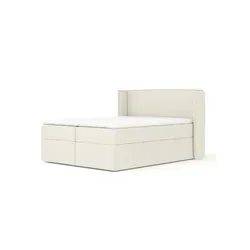 maison de rêve Boxspringbett mit Stauraum   , beige , Maße (cm): B: 198 H: 117