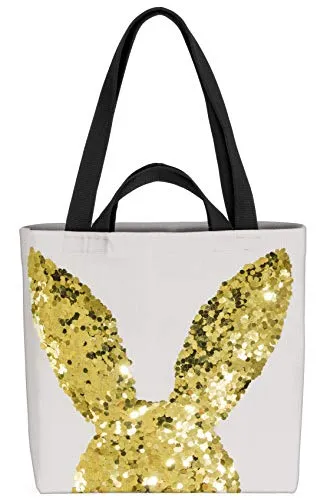 VOID Goldener Hase Tasche 33x33x14cm,15l Einkaufs-Beutel Shopper Einkaufs-Tasche Bag