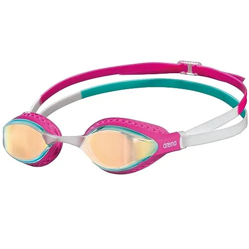 ARENA Unisex Wettkampf Schwimmbrille Airspeed Mirror - Schwimmbrille mit innovativen Air-Dichtungen für ein super leichtes Tragegefühl, FINA-zugelassen und ideal für Wettkampfschwimmer.