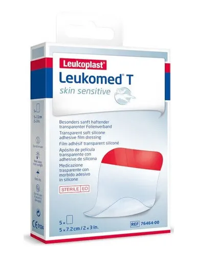 Leukomed® skin sensitive sterile Wundpflaster - 7,2 cm x 5 cm - Arzneimittel, ideal für empfindliche Haut, bietet sanfte und sichere Wundversorgung für postoperative und traumatische Wunden.