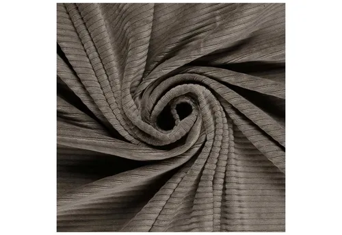 maDDma Stoff Velour Nicky breit gerippt uni ab 50 x 155cm Baumwolle Polyester Kord, 054 - mausgrau