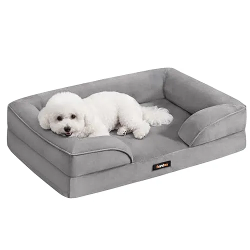 Feandrea Orthopädisches Hundebett 76 x 51 x 16 cm – Grau