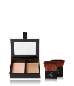 UND GRETEL Sunne Contouring Powder Make-up Palette 13 g - Veganer Puder für ein strahlendes, geliftetes Gesicht. Mit Highlight- und Abtönpuder-Duo für einen ebenmäßigen Teint und mediterrane Wärme. Einfach anzuwenden mit zwei hochwertigen Pinseln.
