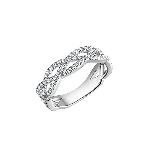 Zeeme Silber Damen Ring 925/- Sterling Silber mit Zirkonia - Eleganter Damen-Ring aus 925 Sterling Silber, verziert mit strahlenden Zirkonia. Anlaufgeschützt durch rhodinierte Oberfläche und inklusive Etui – das perfekte Geschenk für besondere Anlässe.