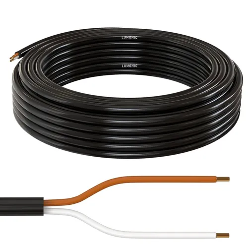 1m FLRYY Fahrzeugleitung 2x0,35mm² rund Kabel KFZ Anhängerkabel Niedervolt