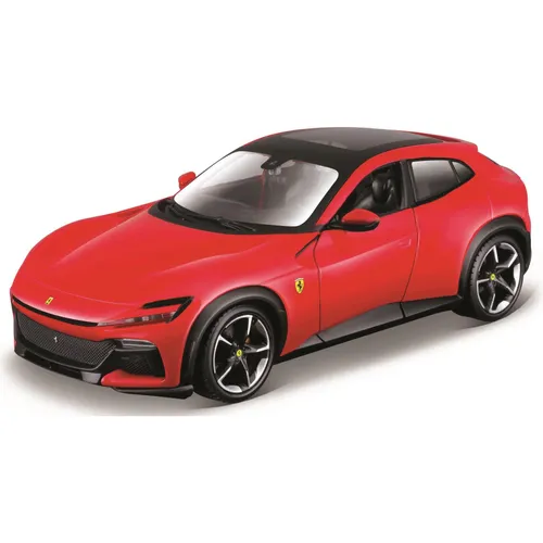 Bburago Ferrari R&P Purosangue 1:24 Modellauto - Modellfahrzeuge: Detailgetreues 1:24 Metallspritzgussmodell des Ferrari Purosangue mit beweglichen Türen, ideal für Sammler und als Spielzeug für Kinder ab 3 Jahren.