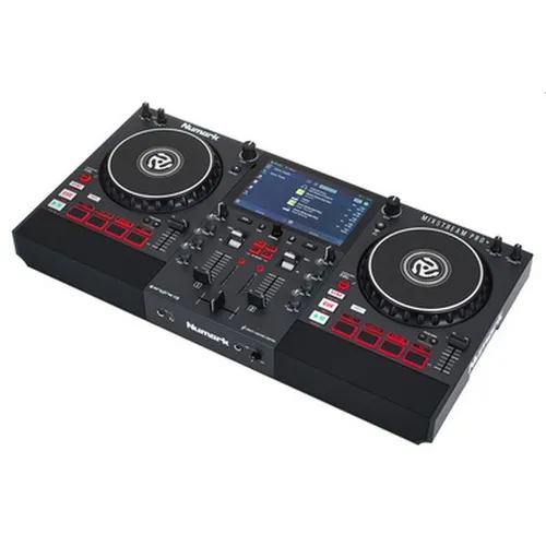Numark Mixstream Pro+ - Standalone DJ Controller mit Touchscreen und WLAN, ideal für mobile DJs mit 100M+ Songs von Amazon Music Unlimited