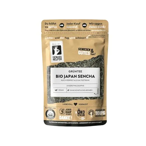 Bremer Gewürzhandel Japan Sencha BIO, lose, traditioneller japanischer grüner Tee mit mildem Geschmack, 100g