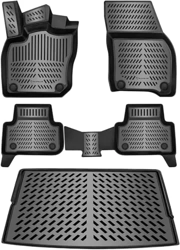 ELMASLINE Auto-Fußmatten für VW TIGUAN 2024-2026 in schwarz von ELMASLINE