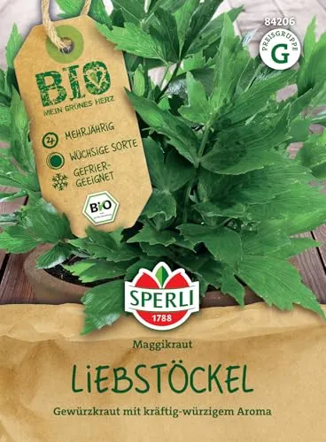 Sperli BIO Liebstöckelsamen 84206 - BIO - mehrjährig - wüchsige Sorte - gefriergeeignet - kräftig-würzig - Maggikraut - Saatgut, Kräutersamen