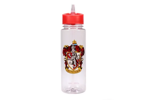 Half Moon Bay Trinkflasche Harry Potter Trinkflasche Gryffindor, Mit Schraubverschluss, Trinkhalm und Tragegriff