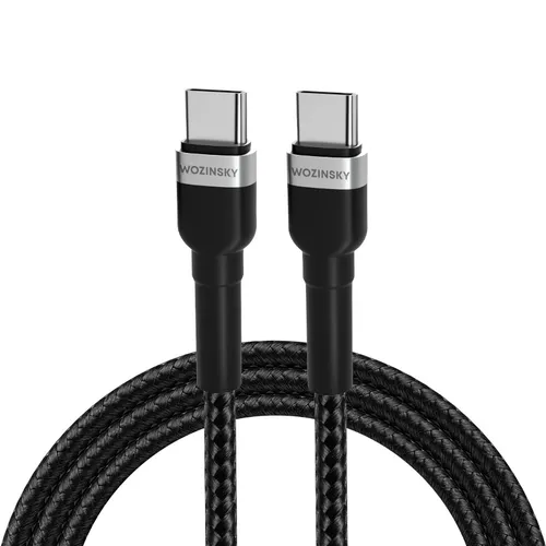 Wozinsky 5907769308741, 2 m, USB C, USB C, USB 2.0, Schwarz
