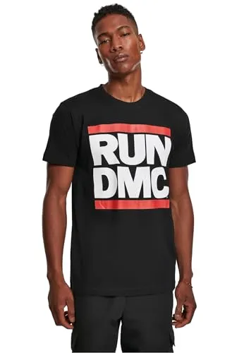 Mister Tee Herren Run DMC Logo Tee M Black - Stylisches Herren T-Shirt mit Run DMC Logo, aus weichen und langlebigen Materialien, ideal für einen lässigen Look und vielseitig kombinierbar.