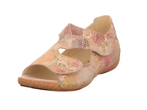 Waldläufer Heliett 342024-264 - Bequeme Damen Sandale mit Fersenkappe - Wanderschuhe mit wechselbarem Fußbett und hochwertigem Leder, ideal für warme Tage. Zwei Klettriemen sorgen für optimalen Halt und leichten Einstieg.