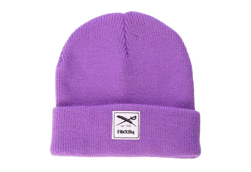 iriedaily Strickmütze Smurpher Heavy - Stylish und Warm - Strickmütze aus 100% Polyacryl, ideal für kalte Tage. Einheitsgröße in helllila/weiß/schwarz sorgt für einen modischen Look.