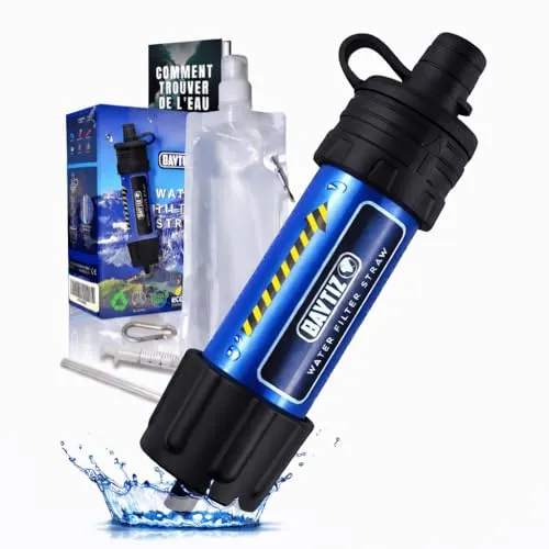 BAYTIZ ® Wasserfilter Outdoor mit Squeeze Flasche