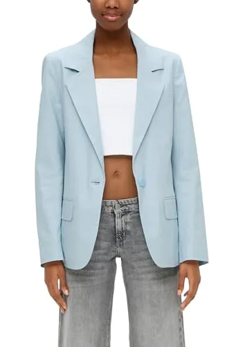 QS Designed by Damen 2143849 Blazer Aus Leinenmix, 6103, 38 EU