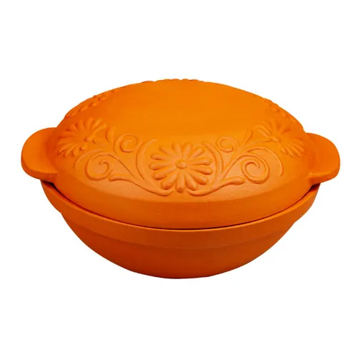 Thermo Steingut 4 L -Rund- Römischer Keramiktopf Brottopf 2,5kg Tontopf RING