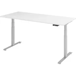 bümö Elektrisch Höhenverstellbarer Schreibtisch, Weiß, 180x80 cm - Kinderschreibtische mit stufenloser Höheneinstellung für ergonomisches Arbeiten, ideal für wachsende Kinder und Jugendliche.