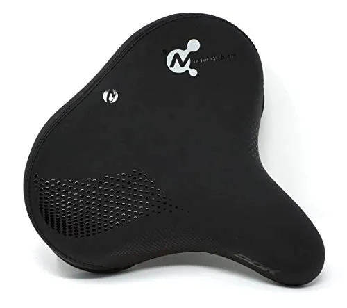 DDK Fahrradsattel XXL mit Memory-Schaum schwarz ideal auch für das E-Bike Unisex CBK-MS Touren City Fahrradsattel für Damen und Herren