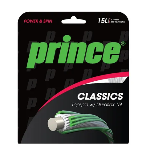 Prince Tennissaite Synthetic Gut Duraflex (Allround+Haltbarkeit) weiss 12m Set, Saitendicke: 1.35