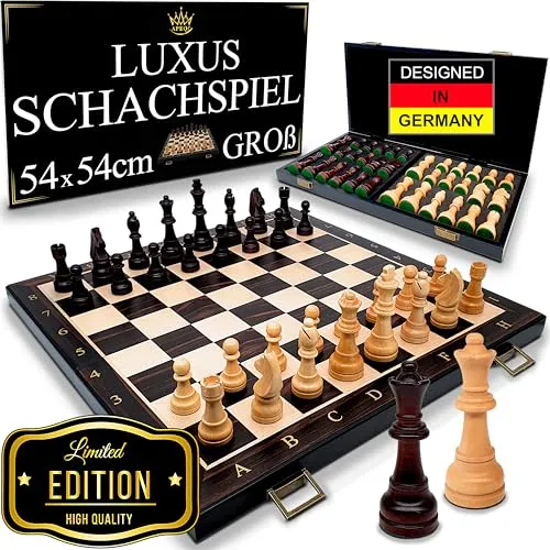 APEQi® Luxus Schachspiel aus Holz 54x54cm