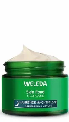 Weleda Skin Food Nährende Nachtpflege - Nachtpflege mit nährendem Sacha Inchi-Öl und pflanzlichen Extrakten für eine intensive Regeneration über Nacht. Ideal für trockene und anspruchsvolle Haut.